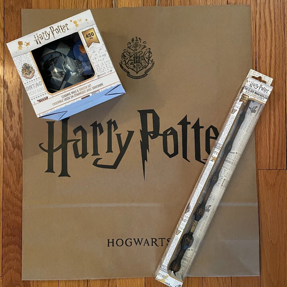 Harry Potter Elder Wand Replica & Ravenclaw Ceramic Mug Saucer Set. Miniso. - Picture 2 of 8